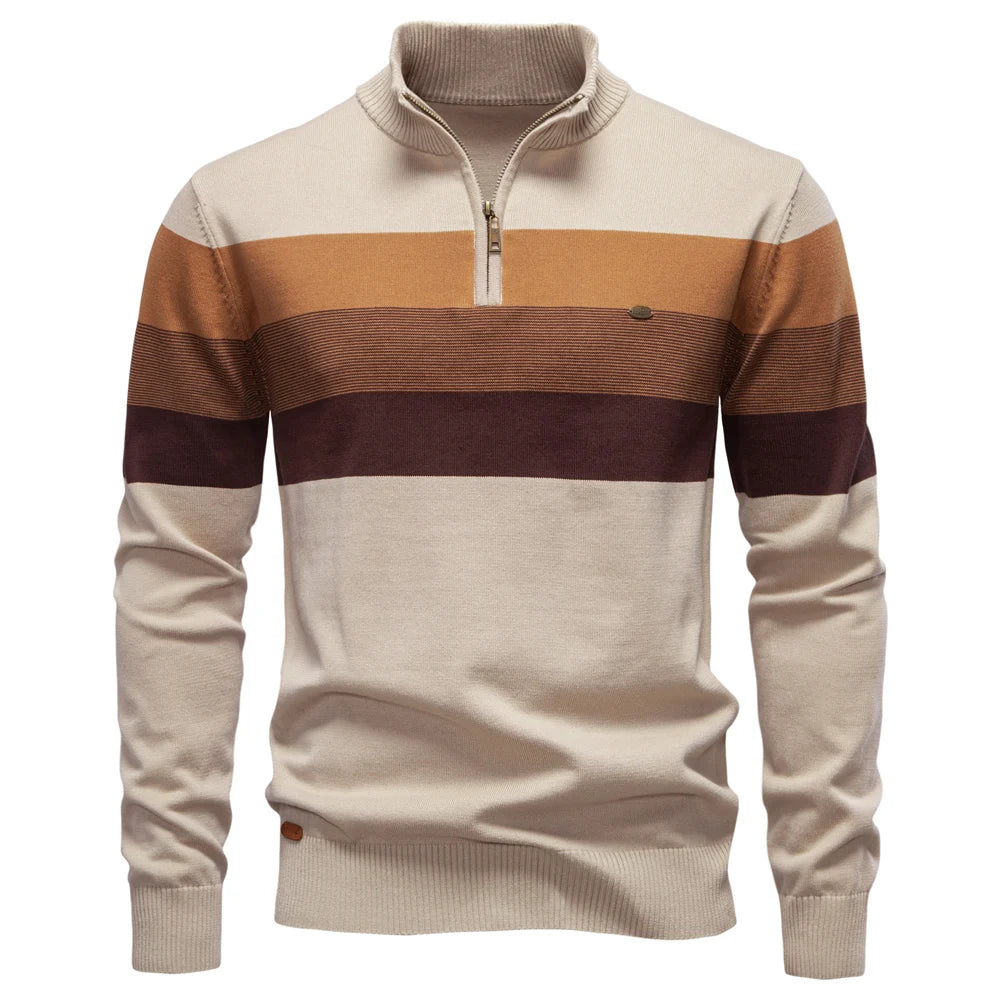 Adrian™ | Timeless Stripe Zip Jumper