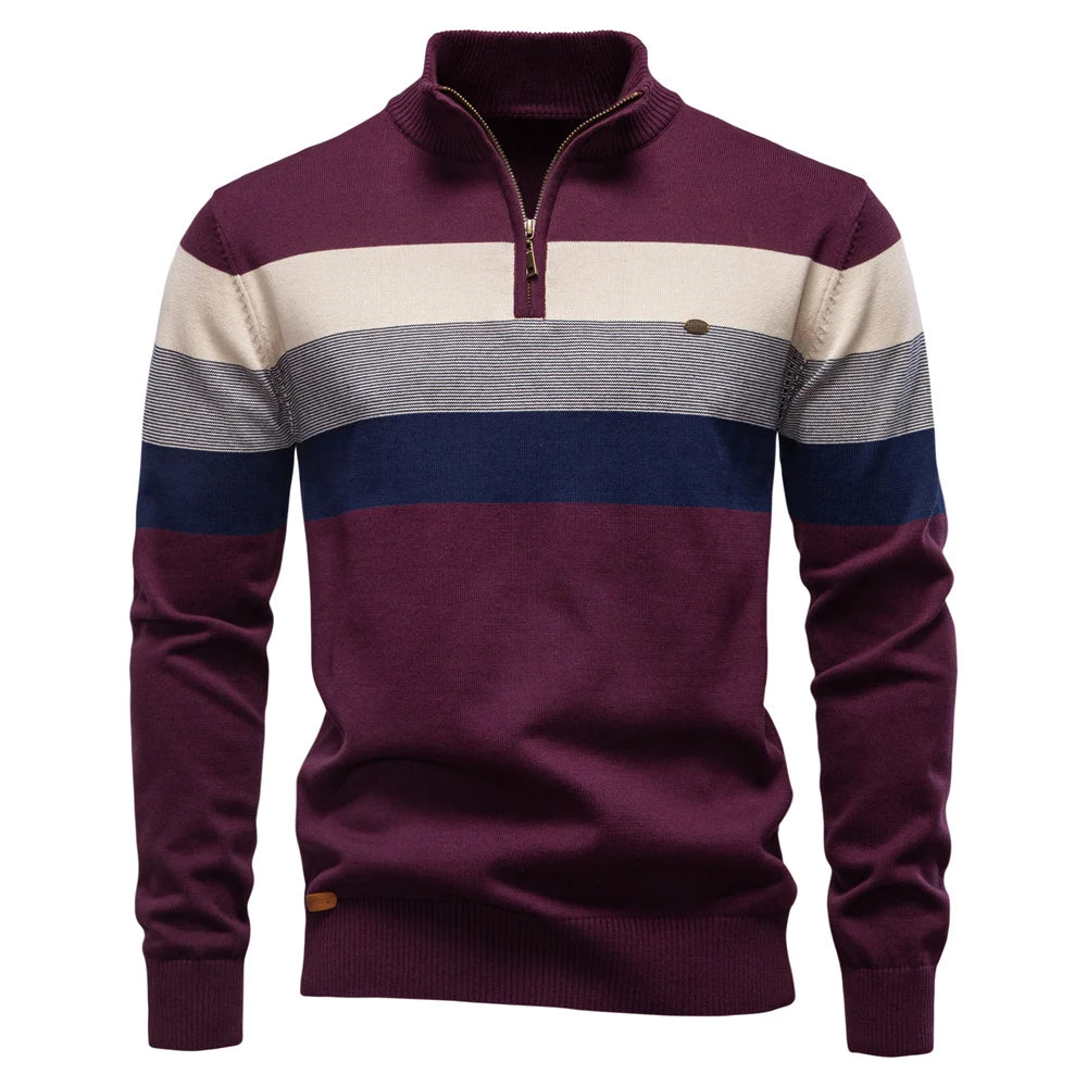 Adrian™ | Timeless Stripe Zip Jumper