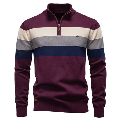 Adrian™ | Timeless Stripe Zip Jumper