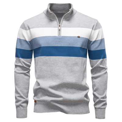 Adrian™ | Timeless Stripe Zip Jumper