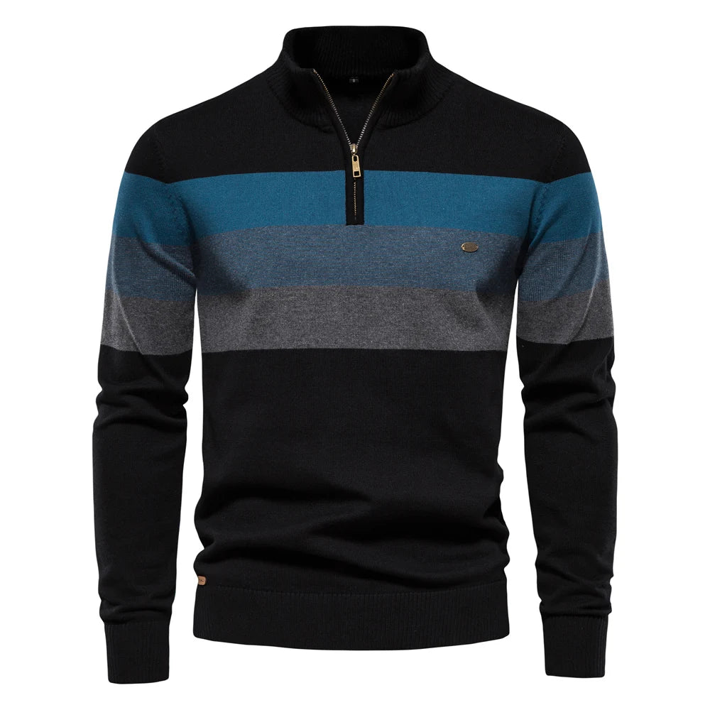 Adrian™ | Timeless Stripe Zip Jumper