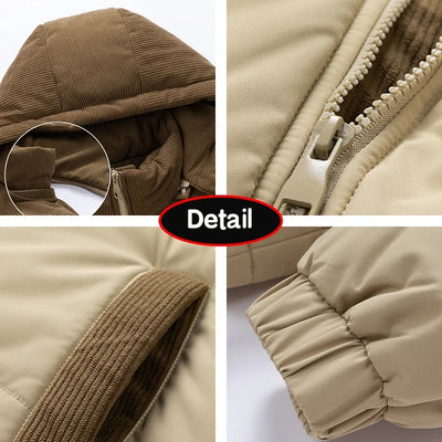 Darren™ | Corduroy-Detail Winter Puffer Jacket