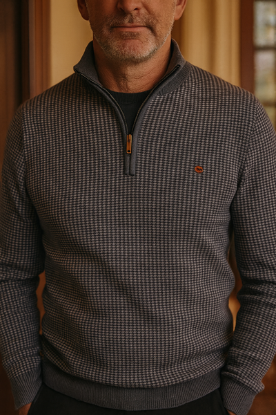 Brandon™ | Modern Zip-Neck Knit