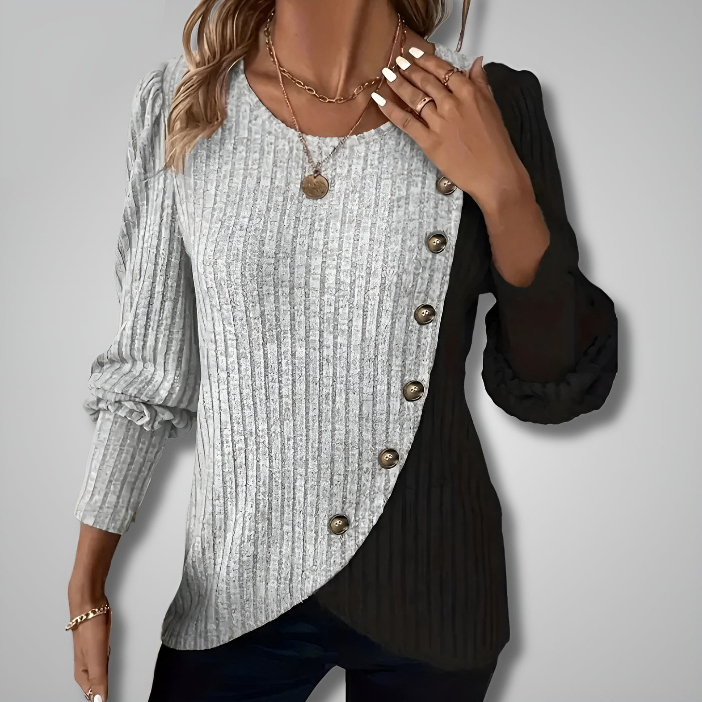 Laura™ | Elegant Knit Button-Down