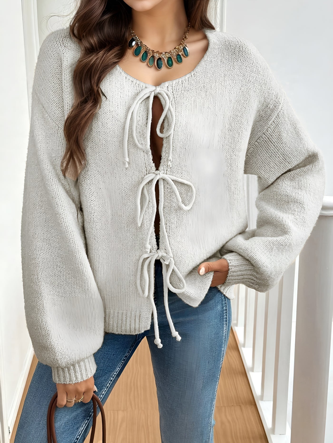 Megan™ | Cozy Tie-Up Cardigan