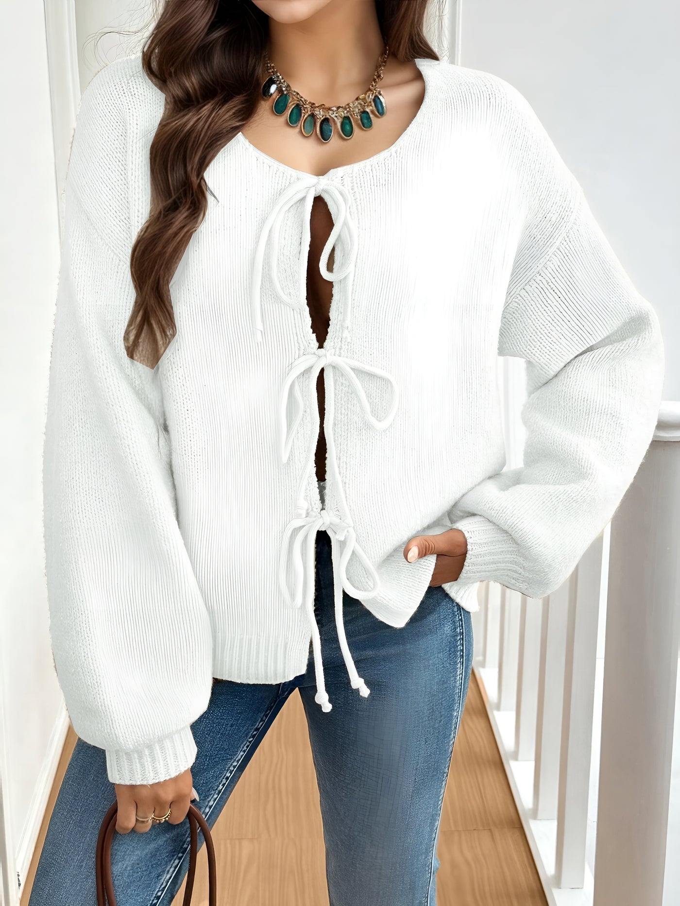 Megan™ | Cozy Tie-Up Cardigan