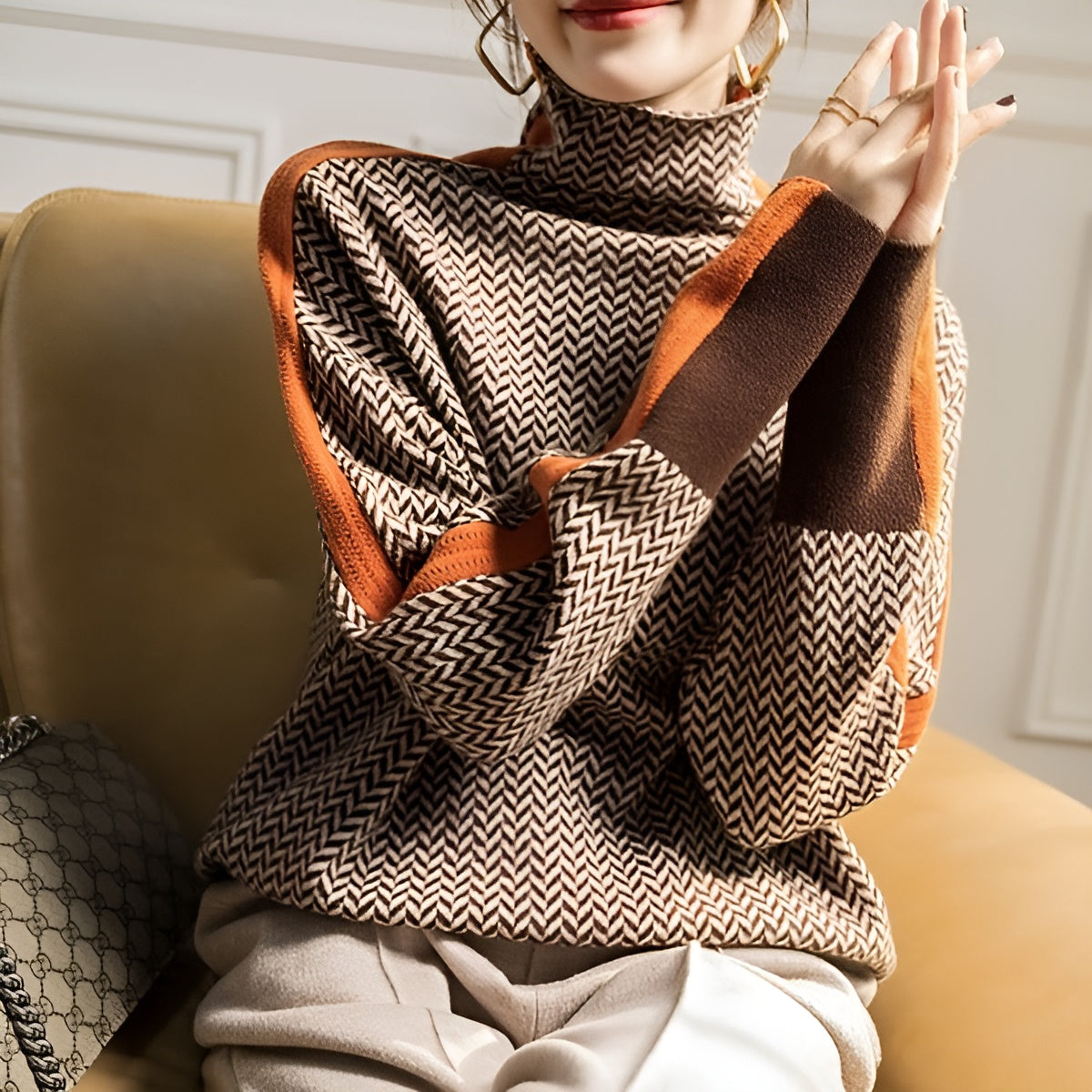 Susan™ | Soft-Touch High-Neck Jumper