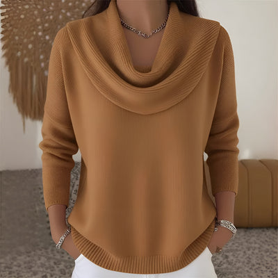 Clara™ | Draped Cowl Neck Jumper