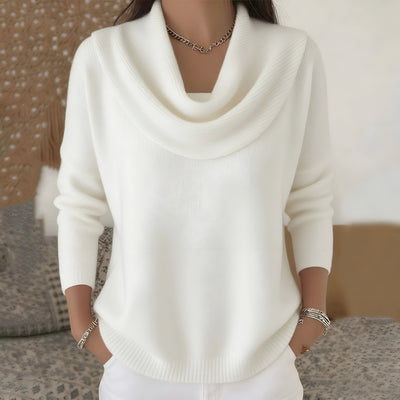 Clara™ | Draped Cowl Neck Jumper